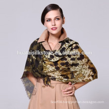 Leopard Printed Pure Wool Lady Scarf